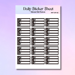 Meeting Sticker Sheet | BW