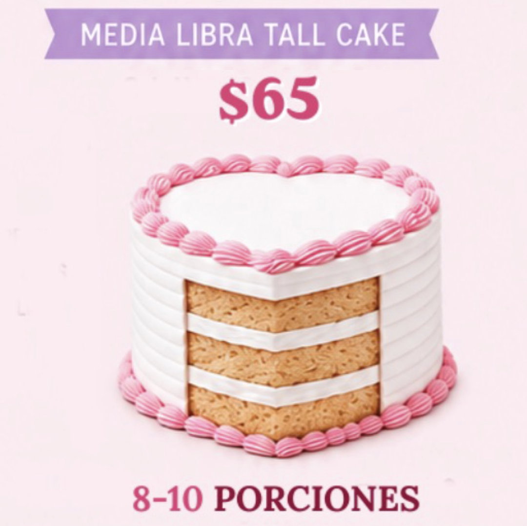 Dominican Cake - HEART SHAPE - 1/2 Pound - TALL