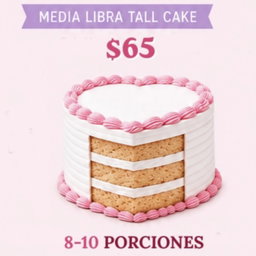 Dominican Cake - HEART SHAPE - 1/2 Pound - TALL