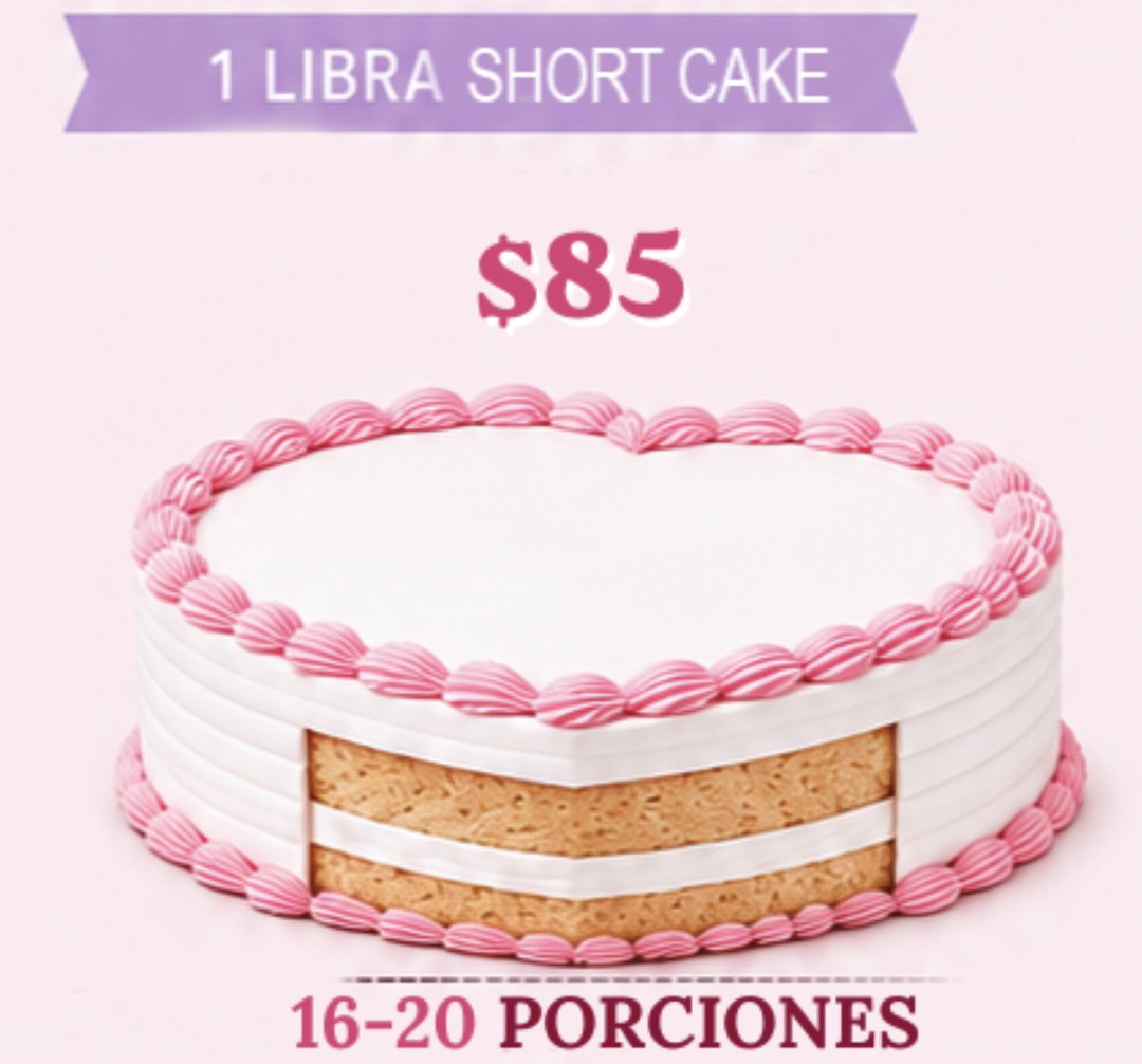 Dominican Cake - HEART SHAPE - 1 Pound - SHORT