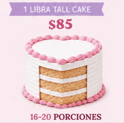 Dominican Cake - HEART SHAPE - 1 Pound - TALL