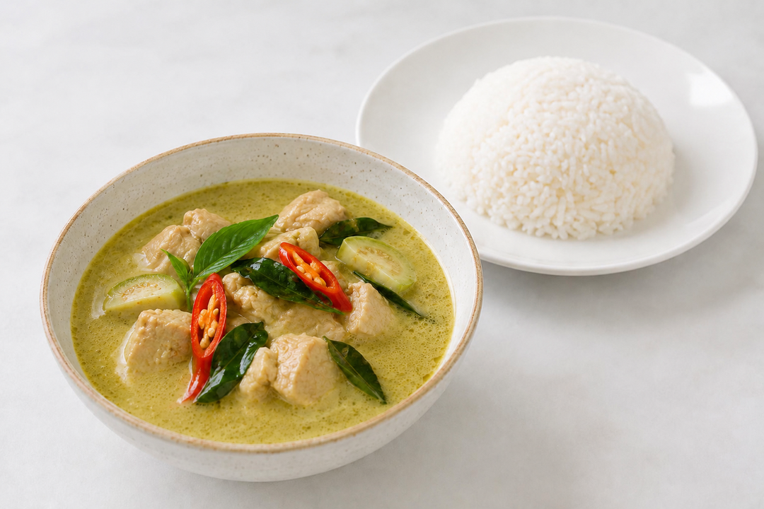 Thai Green Curry Chicken + Rice