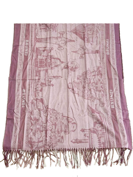 Brunei Sketch Scarf (Deauville Mauve)