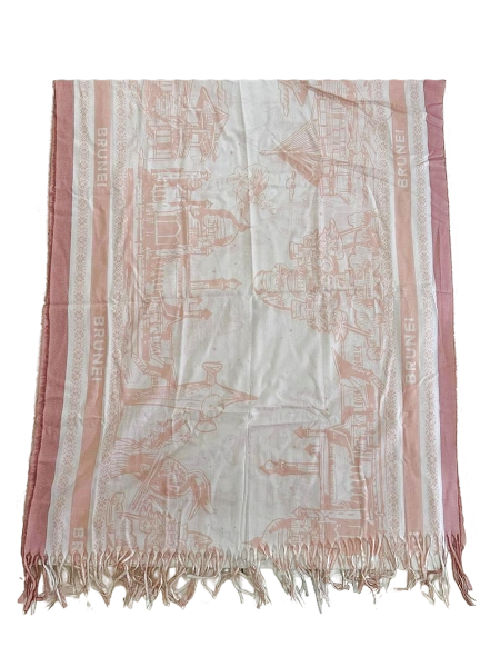 Brunei Sketch Scarf (Almond Milk)