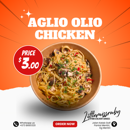 Chicken aglio olio
