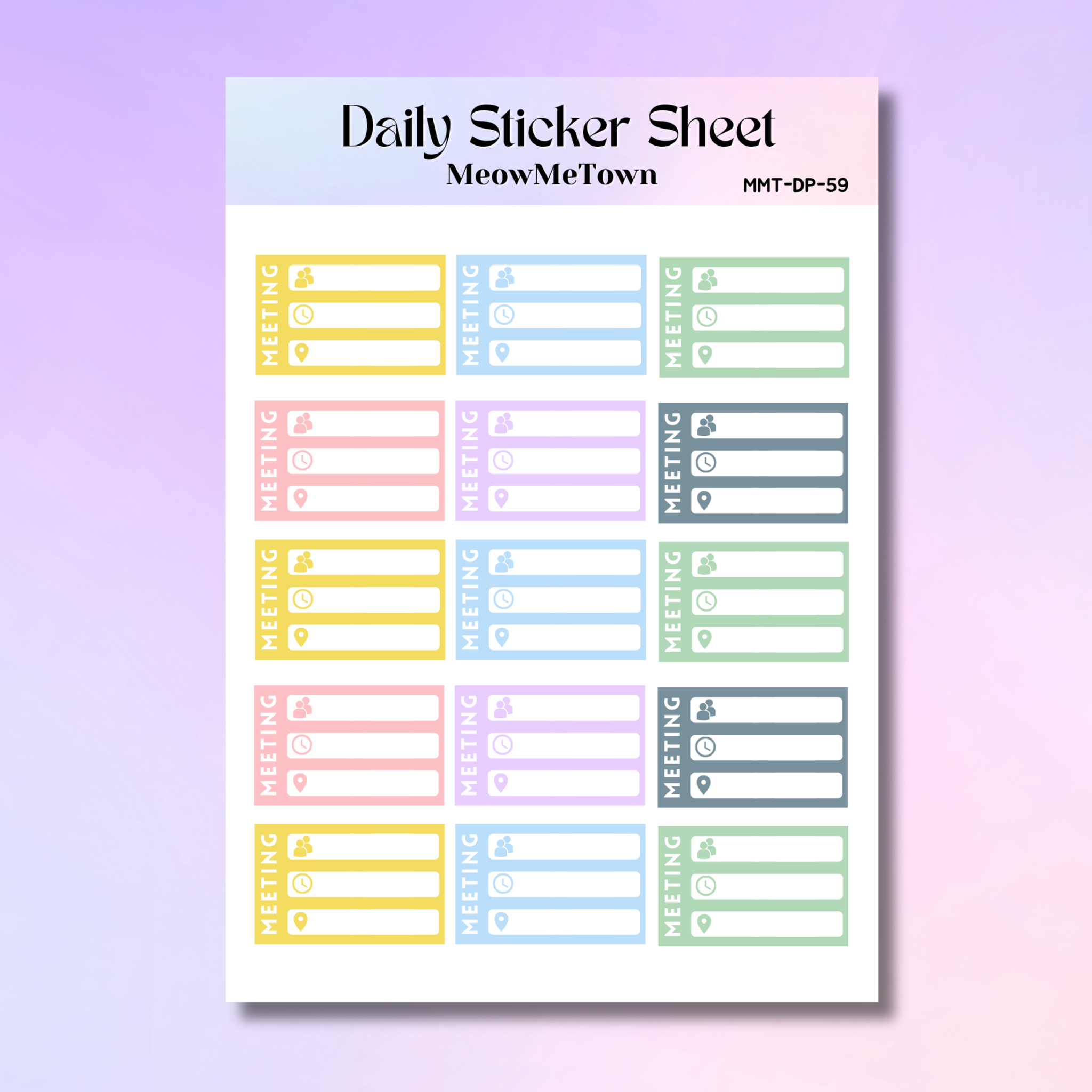Meeting Sticker Sheet | Color _0