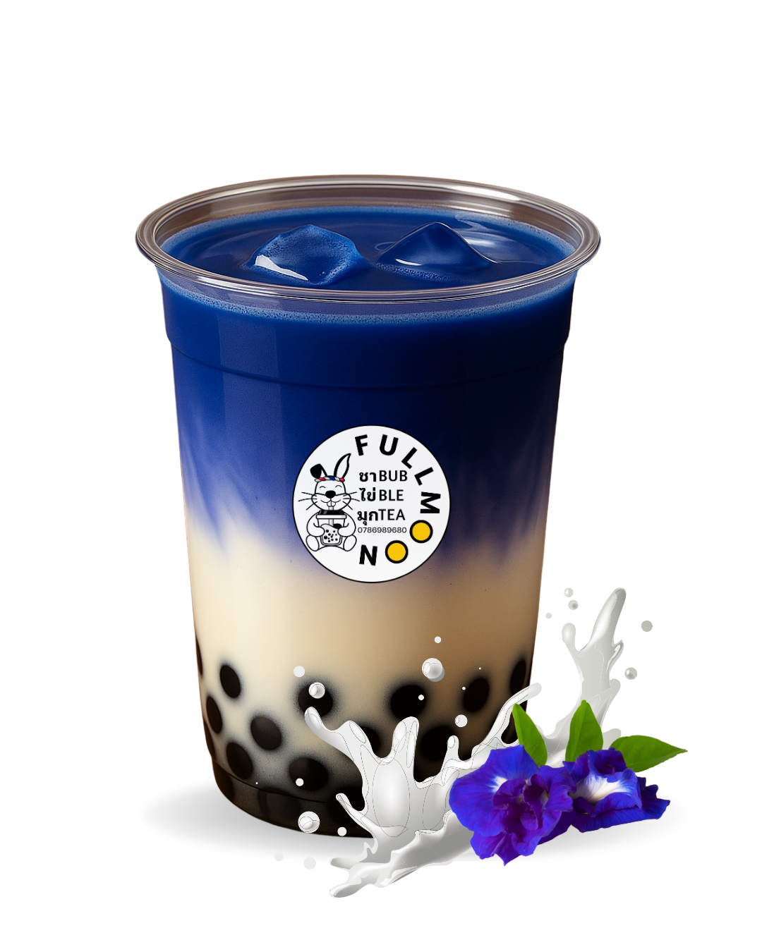 Butterfly Pea boba อัญชัญนมสดไข่มุก _0