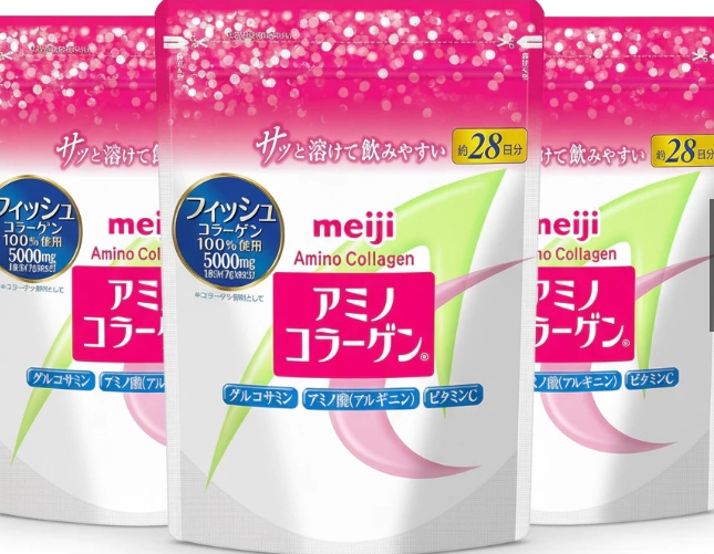 Japan Meiji Amino Collagen Powder 28-day Pack – High-Purity Fish Collagen Peptides