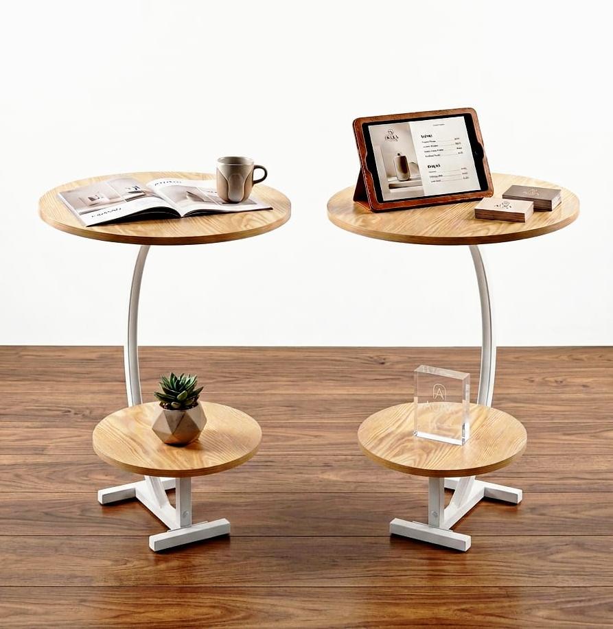 Table d'appoint 2en1 Blanc_0