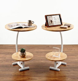 Table d'appoint 2en1 Blanc