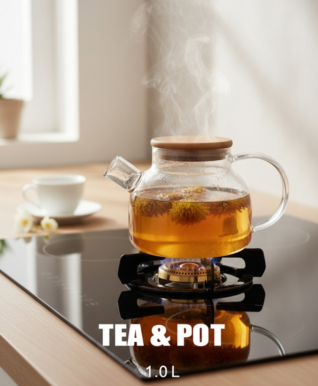 1L Glass Teapot
