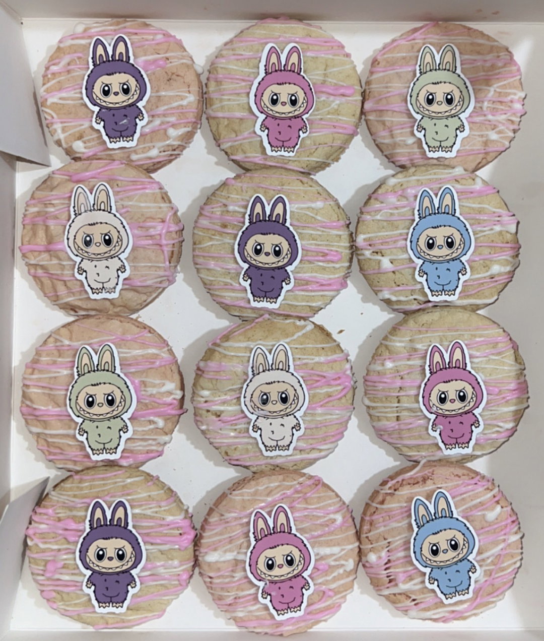 Photo/ Logo Sugar Cookies with Chocolate Drizzle Design