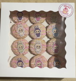 Photo/ Logo Sugar Cookies with Chocolate Drizzle Design