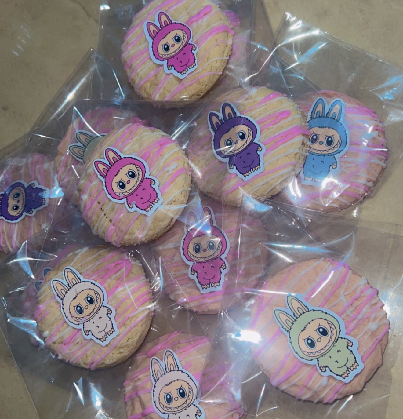 Photo/ Logo Sugar Cookies with Chocolate Drizzle Design_1