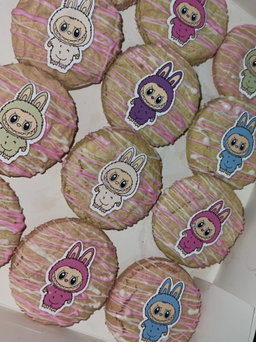 Photo/ Logo Sugar Cookies with Chocolate Drizzle Design