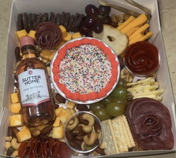 Charcuterie Gift Bites Box with Cake - #3 w/ Moscato