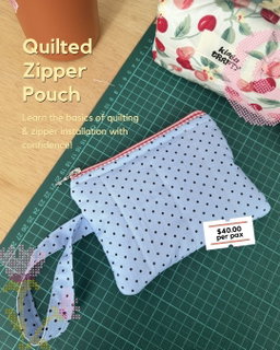 Quilted Zipper Pouch
