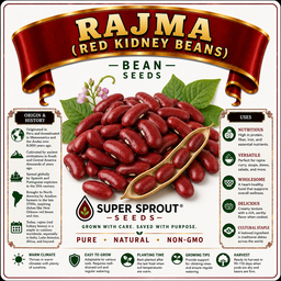 Rajma red kidney beans x 15 seeds 