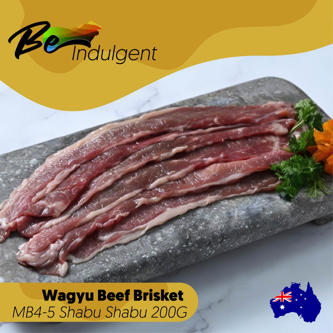 Be-Indulgent Wagyu Aust Beef Brisket MB4-5 Shabu Shabu 200G