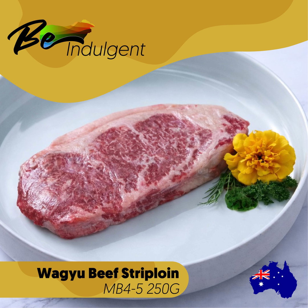 Be-Indulgent Wagyu Aust Beef Striploin MB4-5 250G