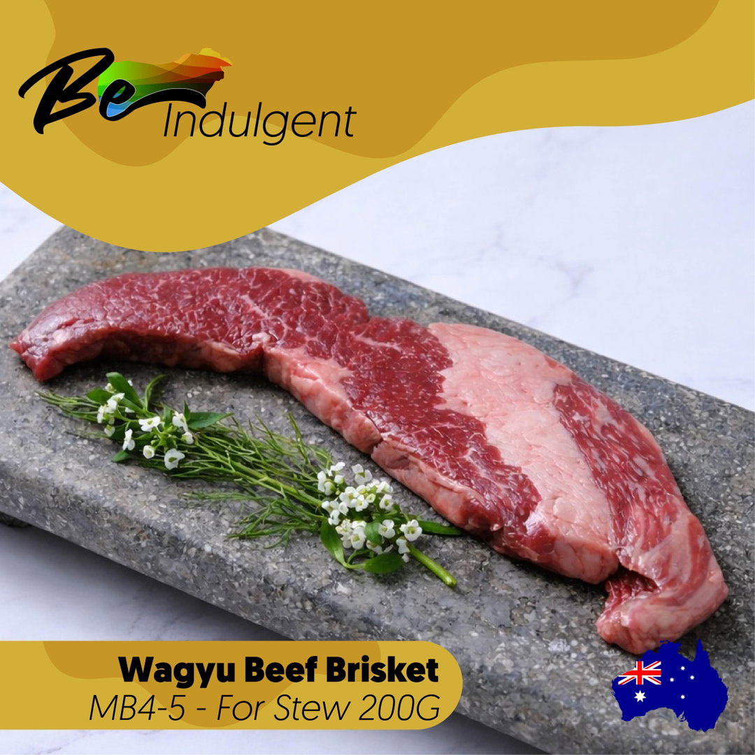 Be-Indulgent Wagyu Aust Beef Brisket MB4-5 - For Stew 200G