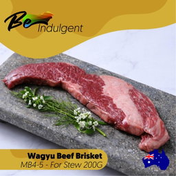 Be-Indulgent Wagyu Aust Beef Brisket MB4-5 - For Stew 200G