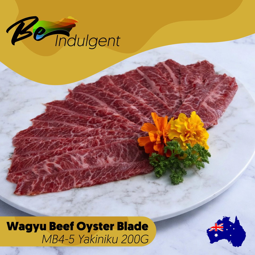 Be-Indulgent Wagyu Aust Beef Oyster Blade MB4-5 Yakiniku 200G