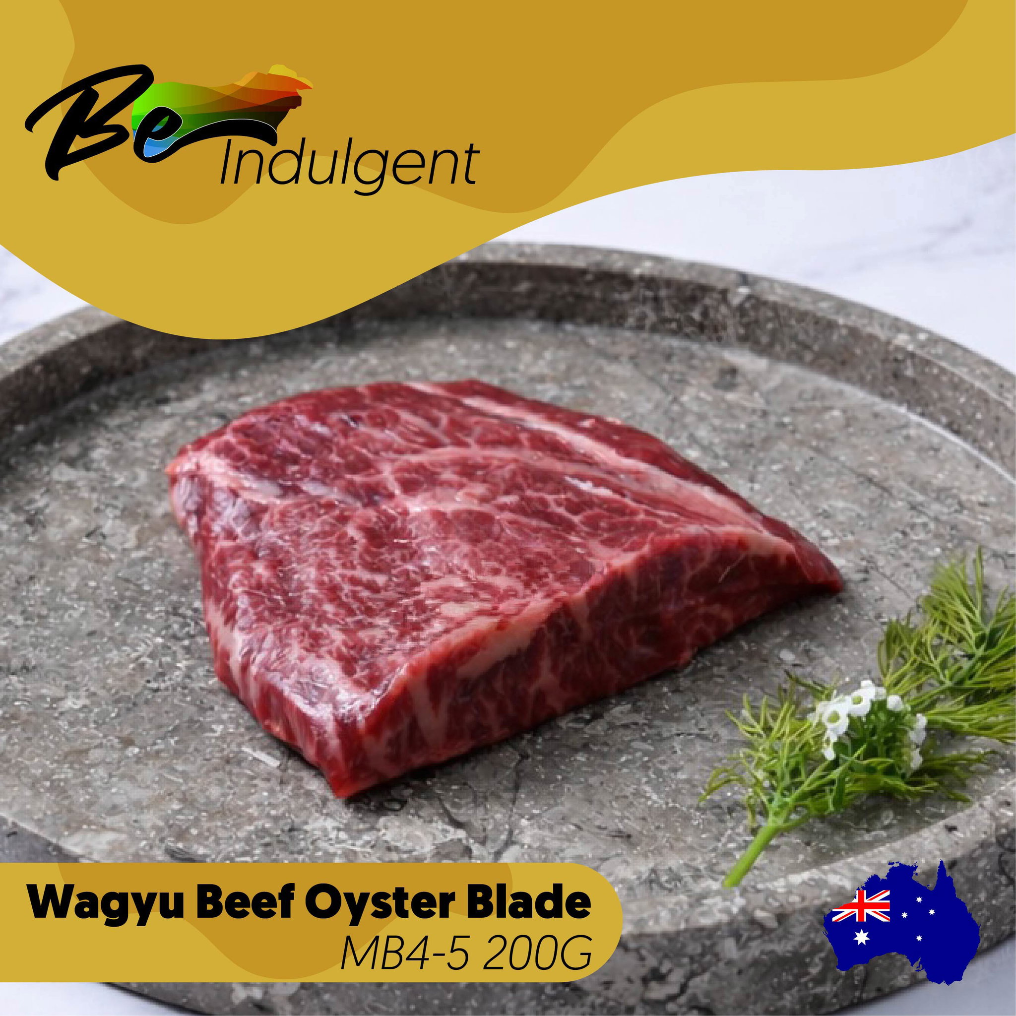 Be-Indulgent Wagyu Aust Beef Oyster Blade MB4-5 200G_0