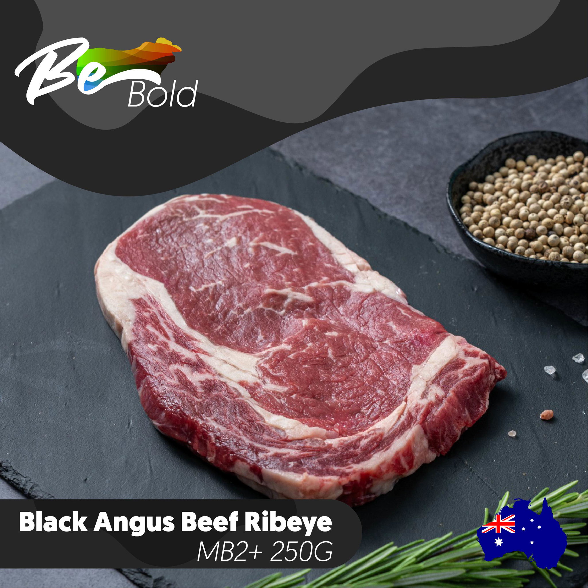 Be-Bold Black Angus Aust Beef Ribeye 200G_0