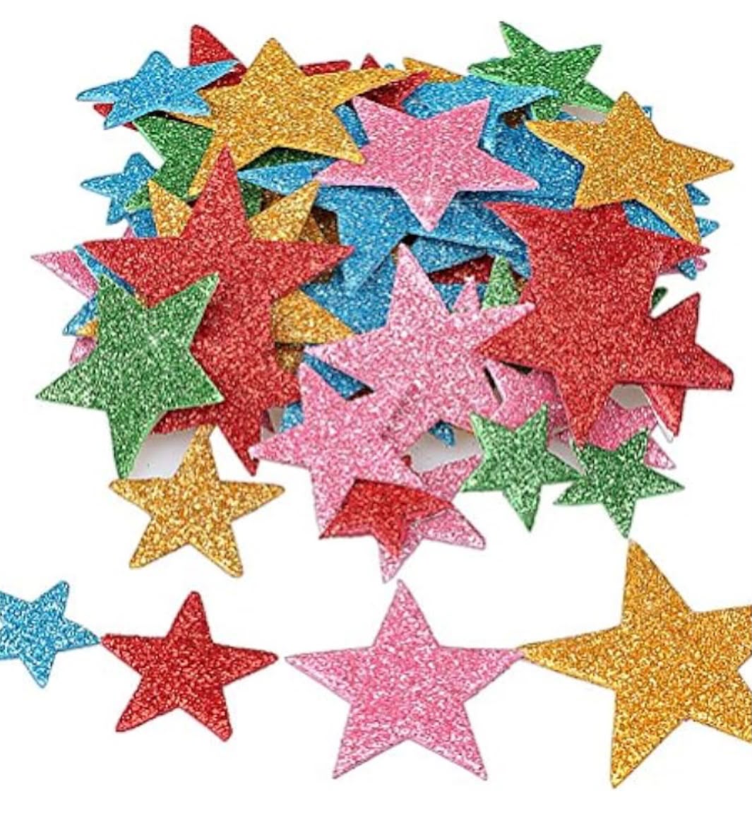 Glitter Star Foam Stickers_0