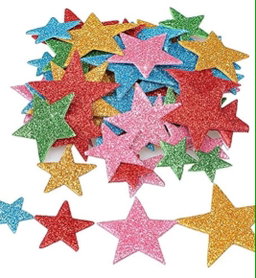 Glitter Star Foam Stickers