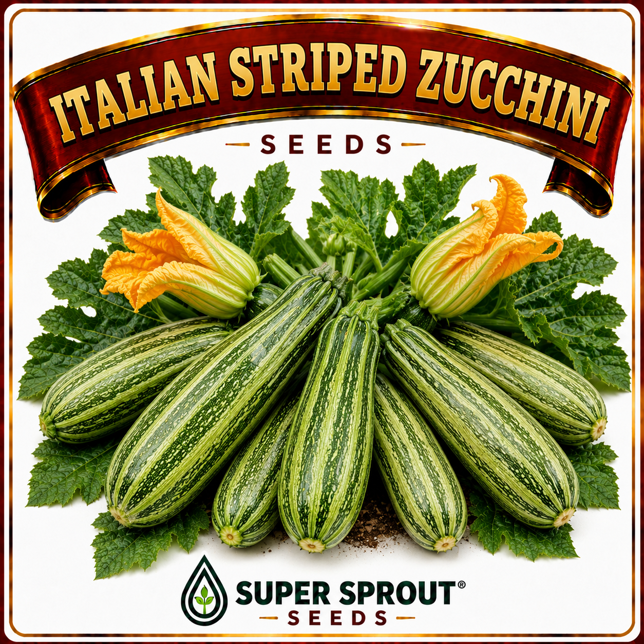 🥒ITALIAN STRIPED ZUCCHINI🥒 x 10 seeds