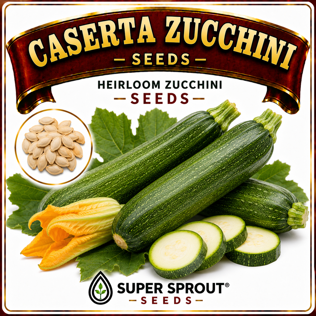 🥒CASERTA ZUCCHINI0🥒 x 10 seeds
