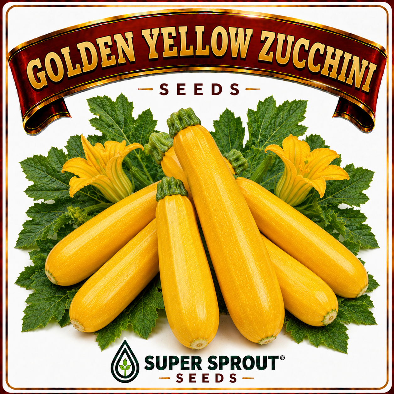 Golden yellow zucchini x 10 seeds 