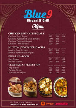 Blue9 biryani