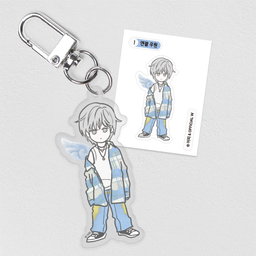 Pizza Delivery man and gold palace - Acrylic keyring 