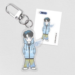 Pizza Delivery man and gold palace - Acrylic keyring 