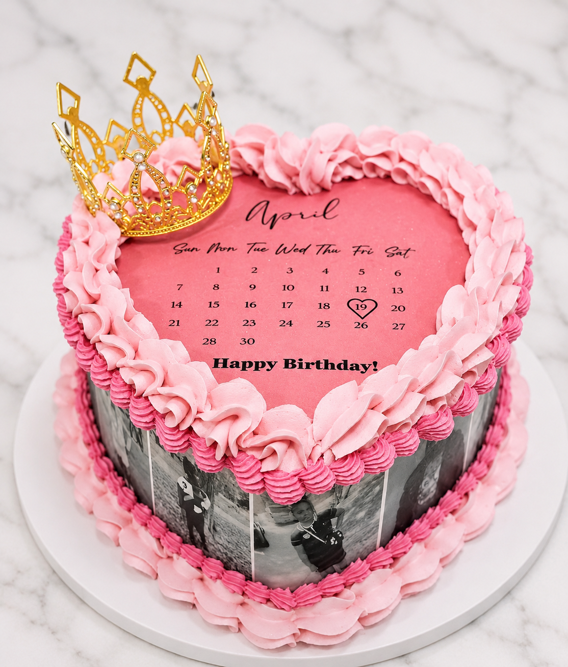 Calendar / Multiple Photo Collage Cake _0