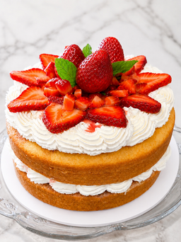 Strawberry Love Naked Cake 