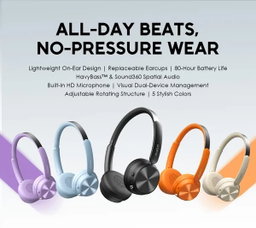 Oraimo OHP-316 BoomPop Air Lightweight On-Ear Wireless Headphones