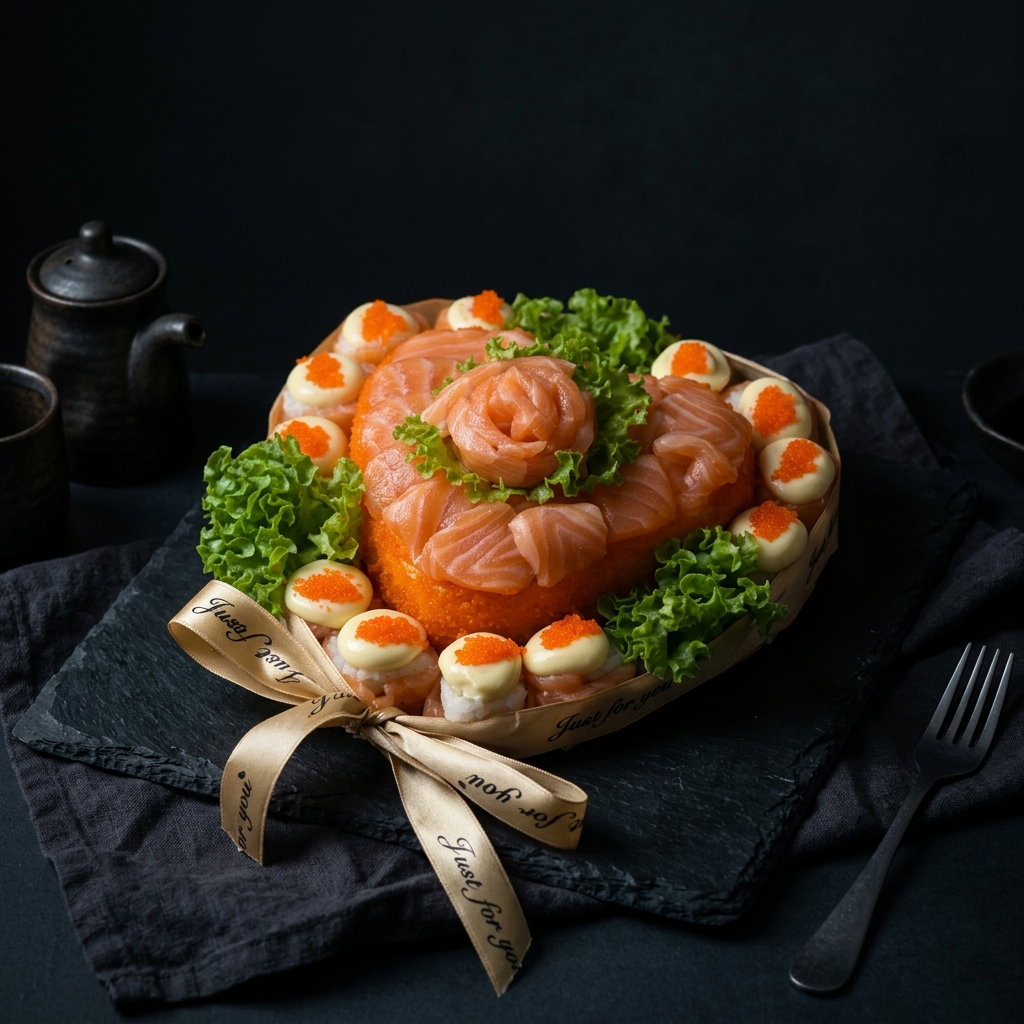 Salmon Alaska Sushi Cake 