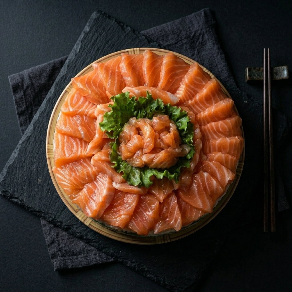 Salmon Sashimi Sushi Cake  _0