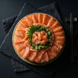 Salmon Sashimi Sushi Cake  