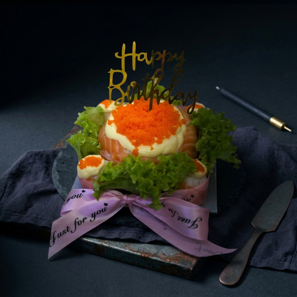 SALMON MAYO CAKE W SIDES (salmon mayo 4pcs)