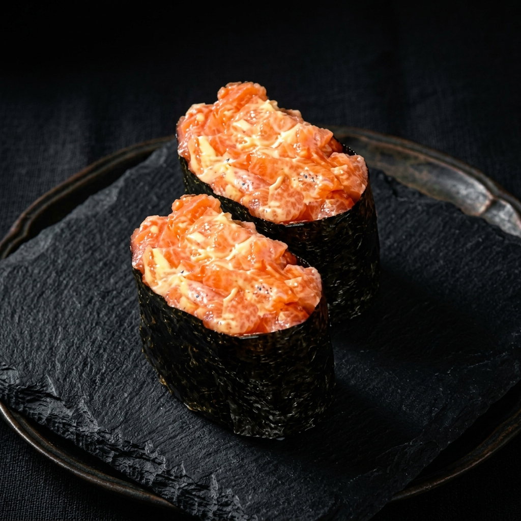 Salmon Salad Gunkan (2pcs)