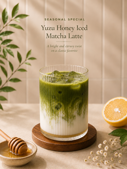 Yuzu Honey Matcha Latte 👍