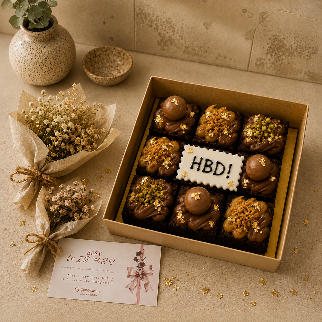 Mini Luxe Gifts Box (Brownies) + Drinks set