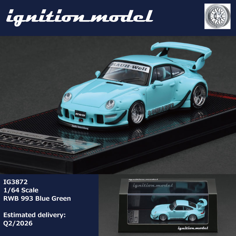 IGNITION MODEL 1/64 PORSCHE RWB 993 TIFFANY BLUE