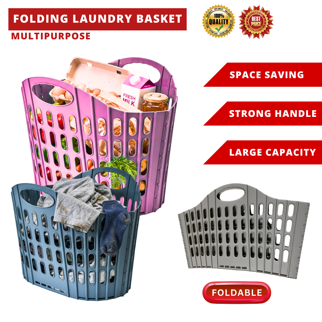 FOLDABLE MULTIFUNCTION BASKET LAUNDRY SHOPPING_0