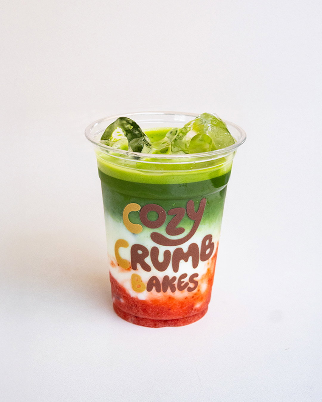 Strawberry matcha latte